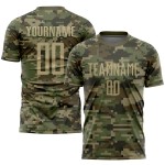 Sublimation Custom Service Uniform Salute Soccer Gold-Olive Jersey Camo To Vegas Sublimation Custom Service Uniform Salute Soccer Gold-Olive Jersey Camo To Vegas