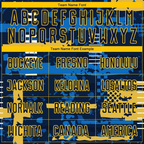 Custom Uniform Sublimation Jersey Navy Soccer Navy-Gold