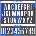 Custom Jersey Soccer Uniform Black Sublimation White-Royal