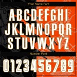 Orange-Old Black Pattern Sublimation Graffiti Uniform Custom Jersey White Scratch Soccer Gold