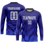 Uniform Jersey Custom Purple Sublimation Soccer White Royal-Navy Dark