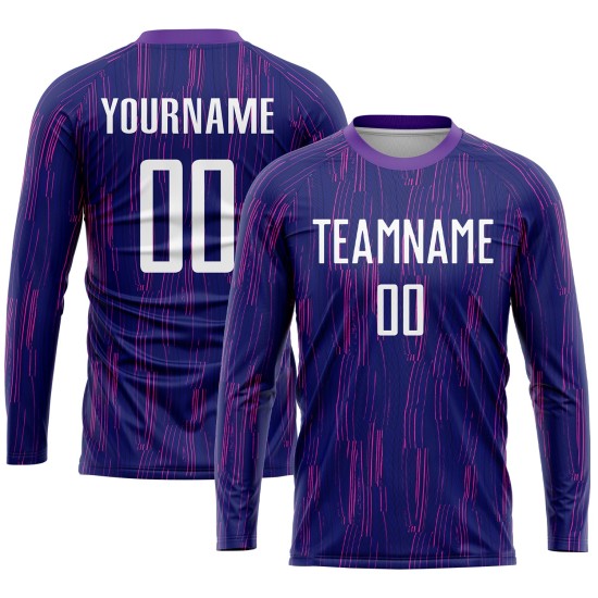 Jersey Sublimation Uniform Purple Custom Soccer White
