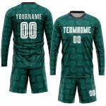 Sublimation Jersey Soccer Green White-Black Uniform Custom