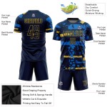 Custom Uniform Sublimation Jersey Navy Soccer Navy-Gold