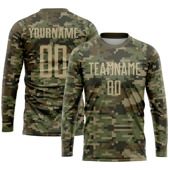 Sublimation Custom Service Uniform Salute Soccer Gold-Olive Jersey Camo To Vegas Sublimation Custom Service Uniform Salute Soccer Gold-Olive Jersey Camo To Vegas